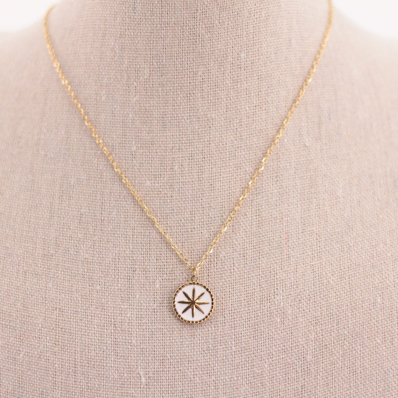 Collar rosa del viento