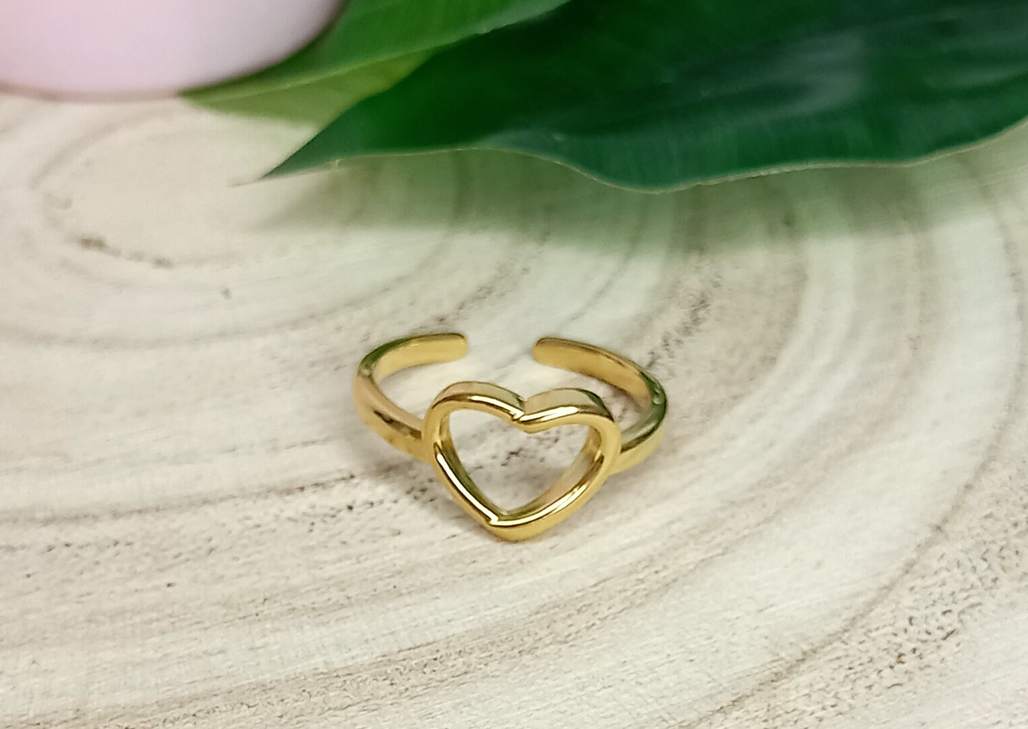 Anillo corazón hueco