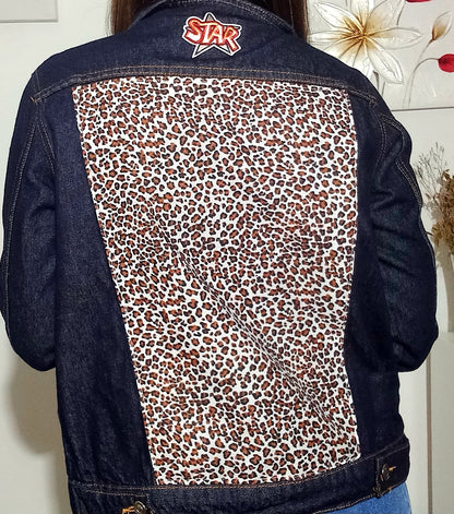 Chaqueta vaquera print blanca